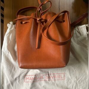Mansur Gavriel Mini Bucket Bag, Camello/Sun (Tan/Yellow), Good/Used Condition